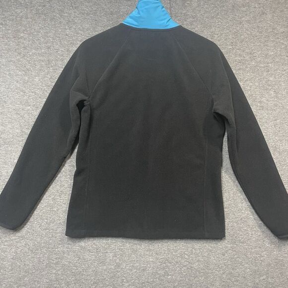 LRL Ralph Lauren Active Jacket Womens Medium Blue Black Fleece Full Zip Quilted - Picture 7 of 7